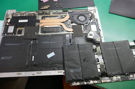 サーフェスlaptop3バッテリー交換作業