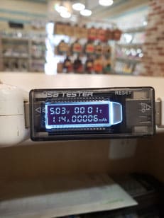 usbチェッカーでiPhone充電チェック
